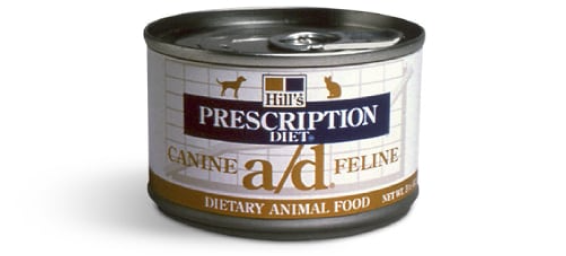 HIll’s Prescription Diet a/d canned cat and dog food